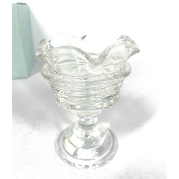 Vintage PartyLite Sundae Glass Votive Candle Holder Retired New in Box - Picture 2 of 3
